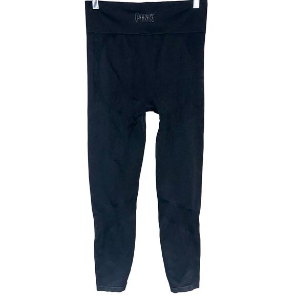 PINK Active Victoria’s Secret Black Seamless Athletic Leggings Size M/L - Picture 6 of 11